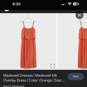 Madewell Silk Overlay Dress